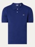 Regular fit polo van piqué katoen met logo - Donkerblauw