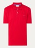 Regular fit polo van piqué katoen met logoborduring - Rood
