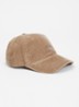 Shield pet met van corduroy met logoborduring - Lichtbruin