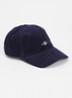 Shield pet met van corduroy met logoborduring - Donkerblauw