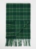 Sjaal van merino wol met ruitdessin 180 x 30 cm - Groen