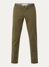 Slim fit chino in  katoenblend met steekzakken - Mosgroen