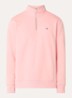 Sweater met logo en halve rits - Roze