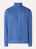 Sweater met logo en halve rits - Indigo