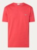 T-shirt met logoborduring - Rood