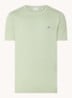 T-shirt met logoborduring - Lindegroen