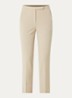 Alya high waist slim fit cropped chino met steekzakken - Beige