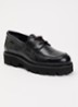 Amany bootschoen van leer - Zwart