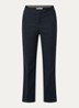 Auria high waist cropped slim fit pantalon met steekzakken - Donkerblauw