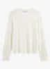 Bara longsleeve met logoborduring - Creme