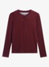 Becca longsleeve in wolblend - Donkerrood