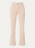 Chantal high waist straight fit broek van corduroy - Beige