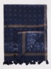 Daphne sjaal in zijdeblend 70 x 180 cm - Donkerblauw