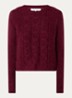 Esperanze grofgebreide pullover in alpaca wolblend - Bordeauxrood