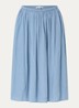 Juliah midi rok met elastische band - Lichtblauw
