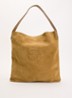 Lady GD shopper van suède met logo - Camel