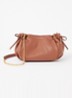 Le Mini 24 crossbodytas van leer - Oranjebruin