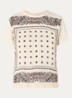 Manolia T-shirt met paisley dessin - Creme