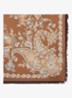 Siloe sjaal van zijde met bloemenprint - Mosgroen