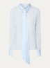 GZchif semi-transparante blouse met sjaalkraag - Lichtblauw