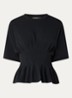 GZinez T-shirt met plooidetail - Zwart