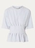 GZinez T-shirt met plooidetail - Grijsmele
