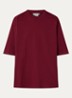 Timune T-shirt met logoborduring - Bordeauxrood