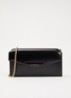 Antigona clutch van kalfsleer met afneembare schouderriem - Zwart