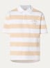 Polo met logo en streepprint - Beige