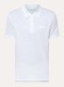 Regular fit polo van piqué katoen met logo - Wit