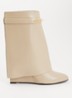 Shark enkellaarsje van kalfsleer - Beige