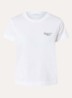 T-shirt met logo- en backprint - Wit