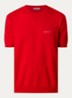 T-shirt met logoborduring - Rood
