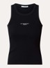 Tanktop met logoprint - Zwart