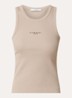Tanktop met logoprint - Beige