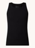 Tanktop met ribstructuur - Zwart