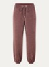 Glimpse high waist tapered fit joggingbroek met lurex - Bordeauxrood