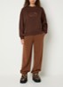Luma high waist tapered fit joggingbroek met steekzakken - Bruin