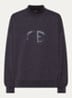 Sizzle sweater met logo en strass - Antraciet