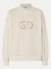Sizzle sweater met logo en strass - Grijsmele