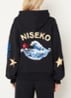 Tobu hoodie met logoprint en pailletten - Zwart