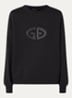Tova sweater met logoborduring - Zwart