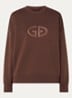 Tova sweater met logoborduring - Bruin