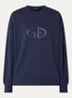 Tova sweater met logoborduring - Blauw