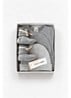 Babyschoentje met babypak en muts in giftset - Grijsmele