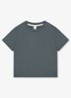 Oversized T-shirt met ronde hals - Blauwgrijs