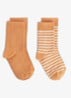 Ribgebreide sokken in 2-pack - Multicolor