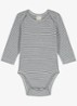 Romper met streepprint - Blauwgrijs