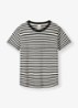 T-shirt met streepprint - Zwart