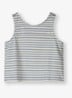 Tanktop met streepprint - Staalblauw